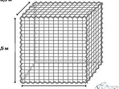Габион сварной 0,5х0,5х0,5, 3мм, оцинковка