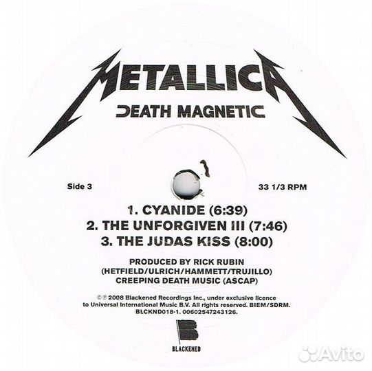 Виниловая пластинка Metallica, Death Magnetic