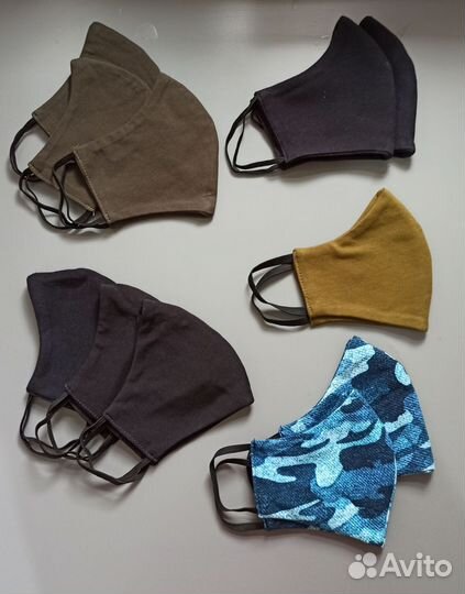 Маски тканевые 17 шт