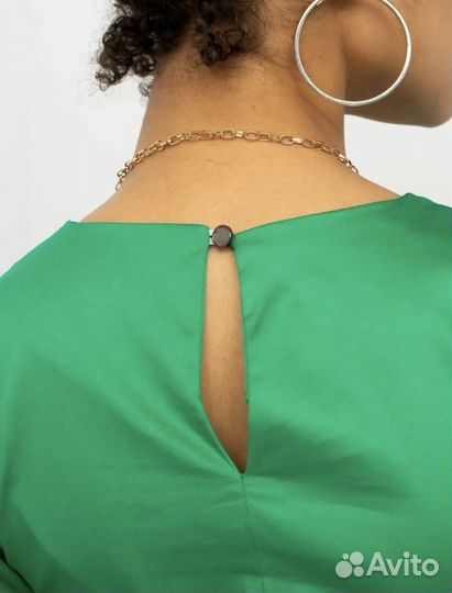 Сарафан хлопковый зеленый