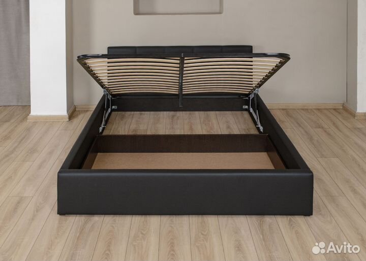 Кровать 160х200 с подъемным механизмом Роза черная
