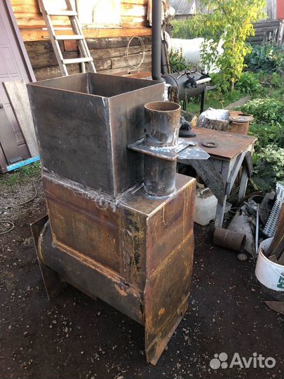 Печь для бани с баком