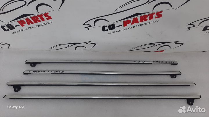 Молдинг под стекло citroen c4 b7