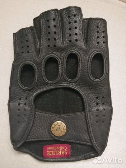 Перчатки кожаные без пальцев