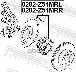 Ступица передняя левая 0282Z51MRL Febest