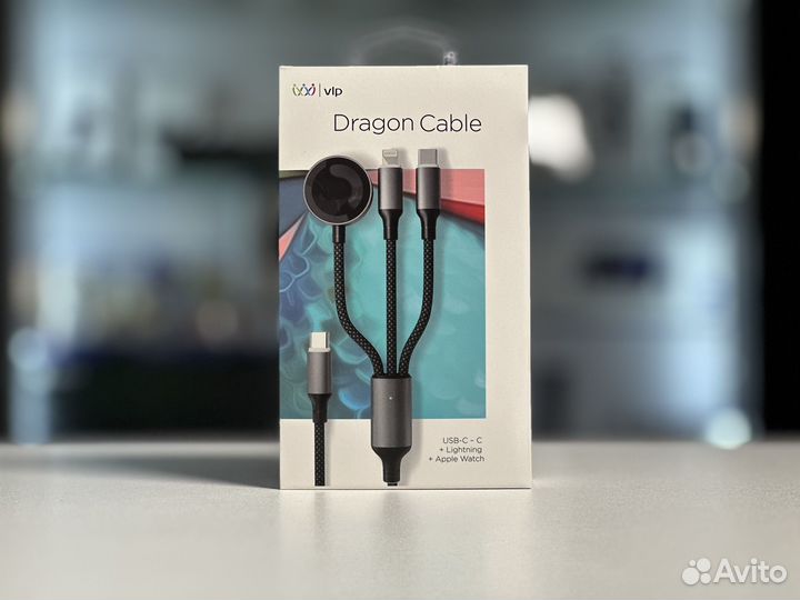 Дата-кабель 3 in 1 USB С - USB-C+Lightning+Watch