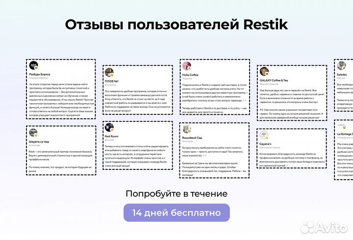 Онлайн QR меню для кафе - Restik