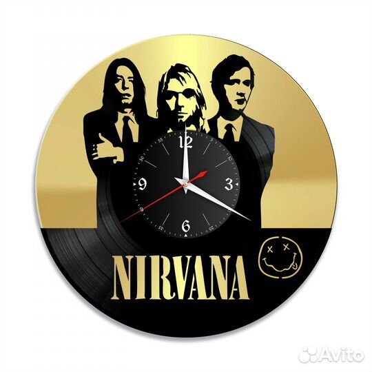 Часы настенные Группа Нирвана Nirvana из винила, №