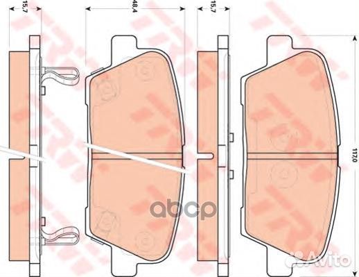 Колодки торм диск к-т задн gdb3499 TRW
