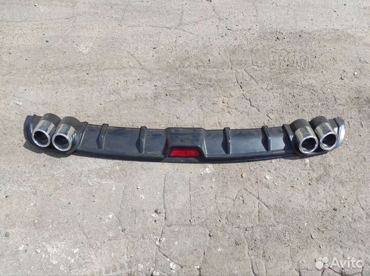 Диффузор на задний бампер skoda a7