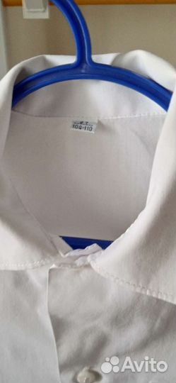 Рубашка белая хлопок 104-114р