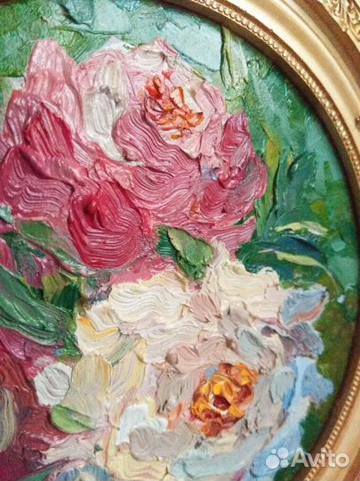 Пионы, картина маслом