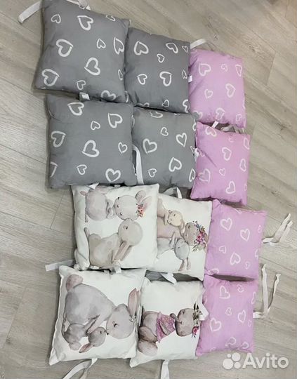 Бортики-подушки в детскую кроватку