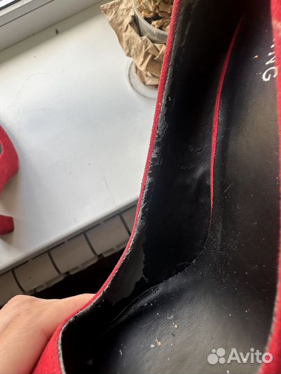 Туфли лодочки красные 39