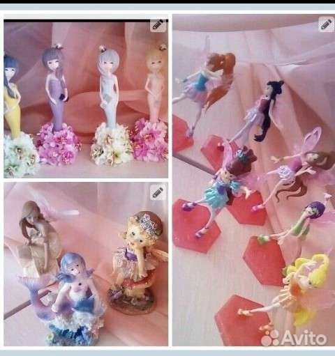 Статуэтки русалка,набор фей Winx