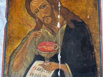 Старинная икона конец XIX века Иоанн Креститель