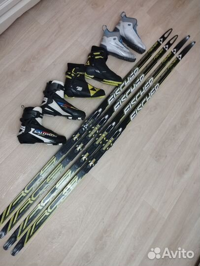 Беговые лыжи 177 187 Fischer Carbonlite Ботинки 37