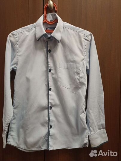 Рубашка голубая 122-128 р-р
