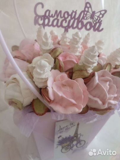 Зефирные букеты, корзинки, коробочки