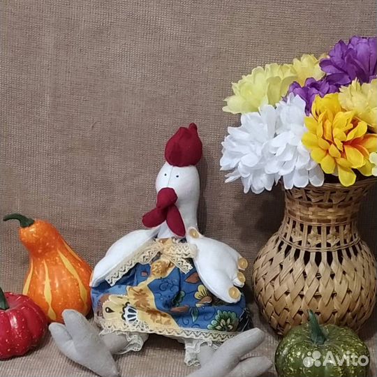 Интерьерная кукла Курочка в стиле Тильда