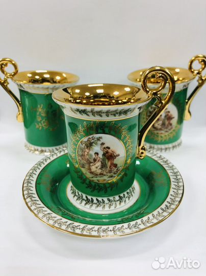 Винтаж Чайная пара Германия золото