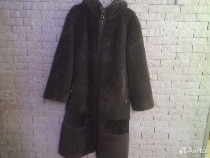 Шуба из эко меха под норку