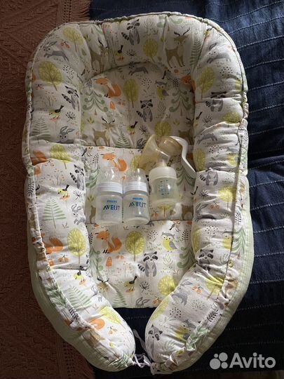 Кокон для новорожденных+много вещей