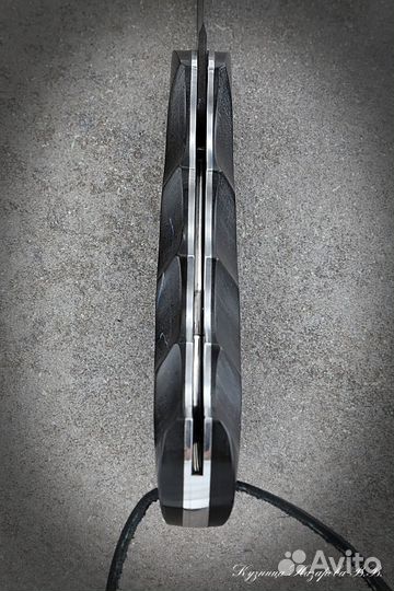 Нож складной Орел сталь х12мф накладки акрил черны