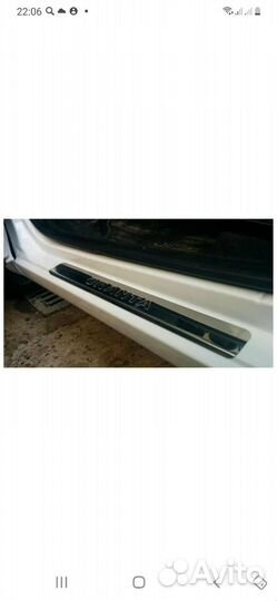 Накладки на пороги хром