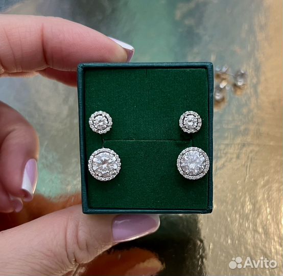 Серьги серебро 925 трансформеры гвоздики