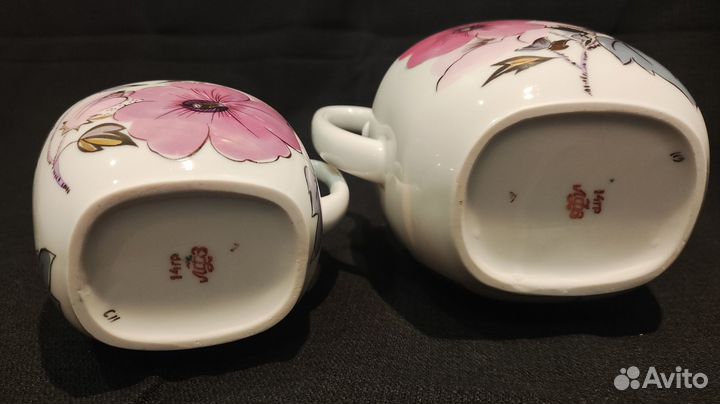 Чайник и молочник лфз Ветка шиповника СССР