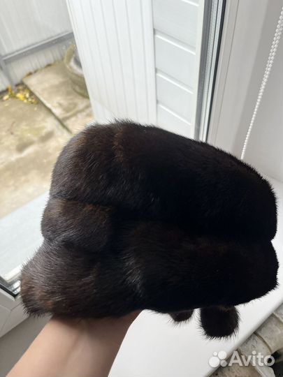 Шапка зимняя норковая женская