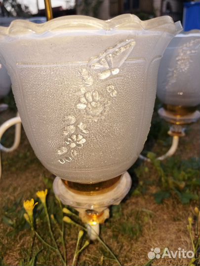 Винтажная люстра из горного хрусталя СССР