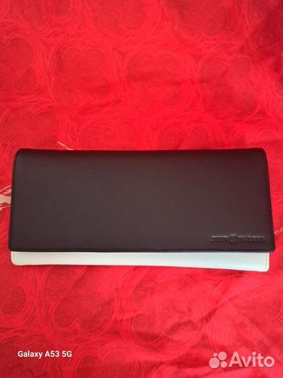 Клатч портмоне женский черно-белый