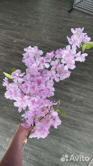 Искусственные цветы ветки цветущей вишни