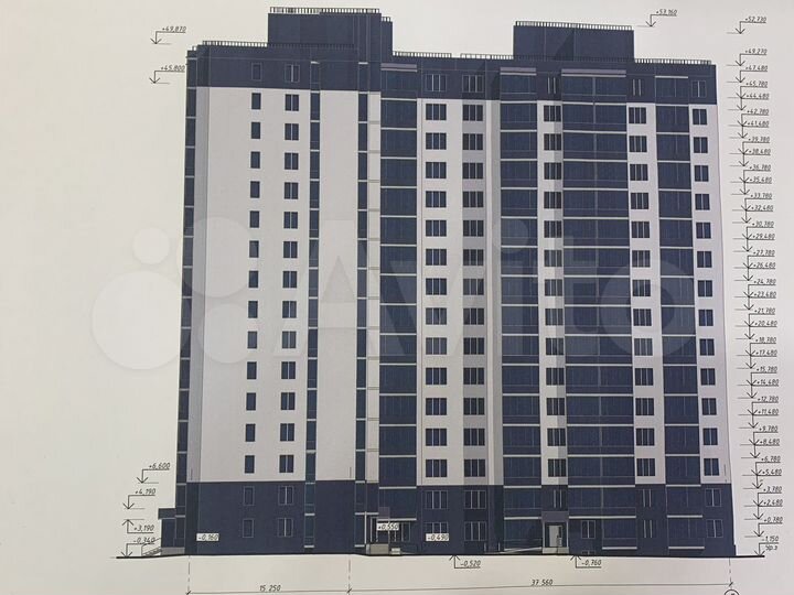 2-к. квартира, 61,6 м², 16/16 эт.