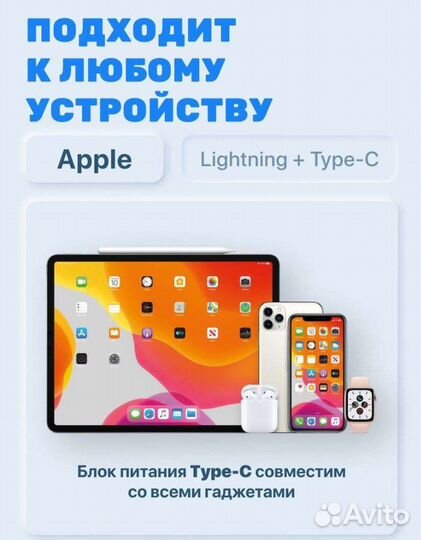 Зарядка для iPhone быстрая 25w