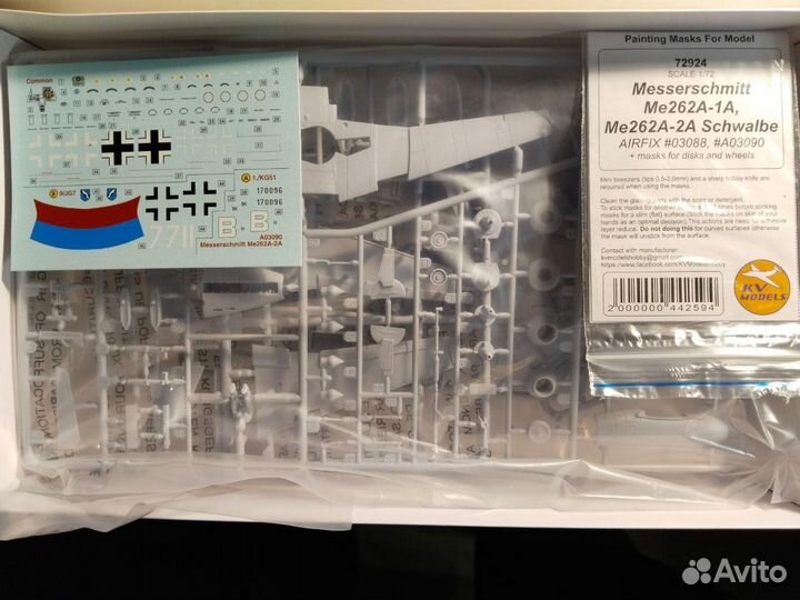 Ме-262А-2а,airfix,1/72+Маски