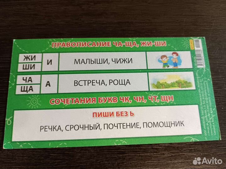 Памятки по русскому языку