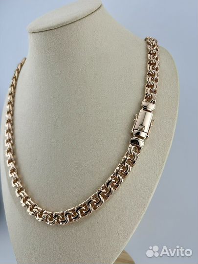 Цепь бисмарк мужская браслет и крест