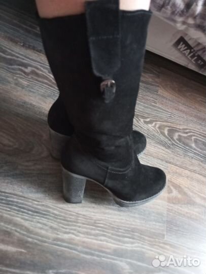 Зимние женские сапоги 38 натуральная замша