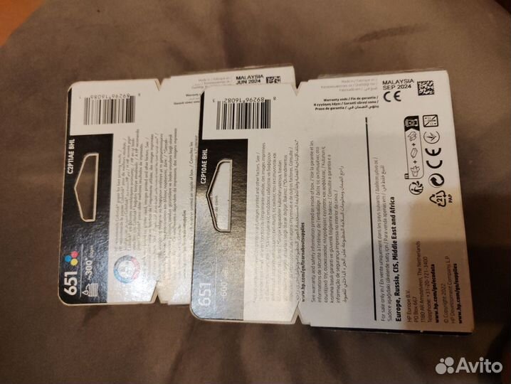 Картриджи HP 651 черный/цвет