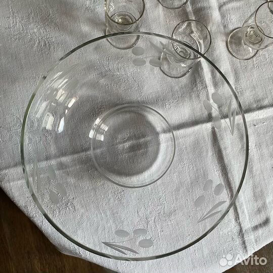 Ваза Стеклянные Вазочки на ножке СССР