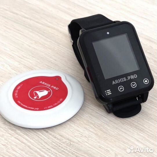 Пейджер-часы для вызова персонала и кнопки вызова