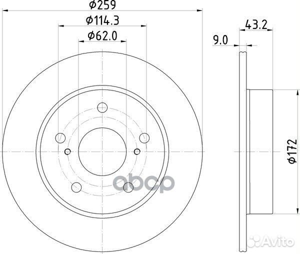 Диск тормозной зад ND9024 nisshinbo
