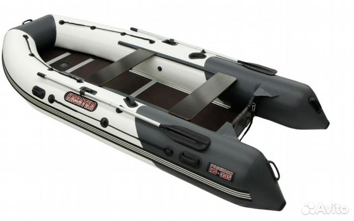 Лодка пвх Посейдон Касатка-335 серый/черный