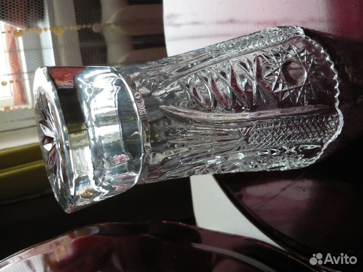 Вазы - лодочки и под цветы,хрусталь Гусь-Хр.,СССР