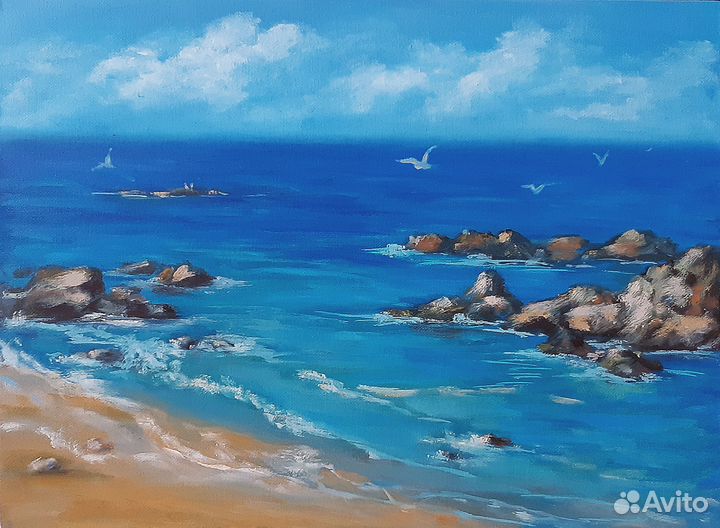 Картина маслом Морской пейзаж