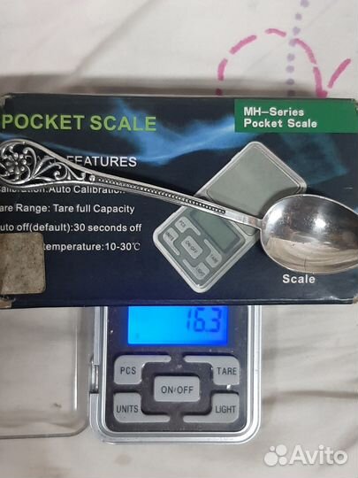 Серебряная десертная ложка