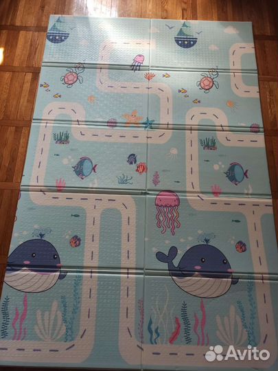 Коврик детский складной двусторонний для ползания